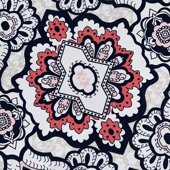 Liz Claiborne slinky stretch 3/4 sleeve keyhole neckline midi - Picture 5 of 5